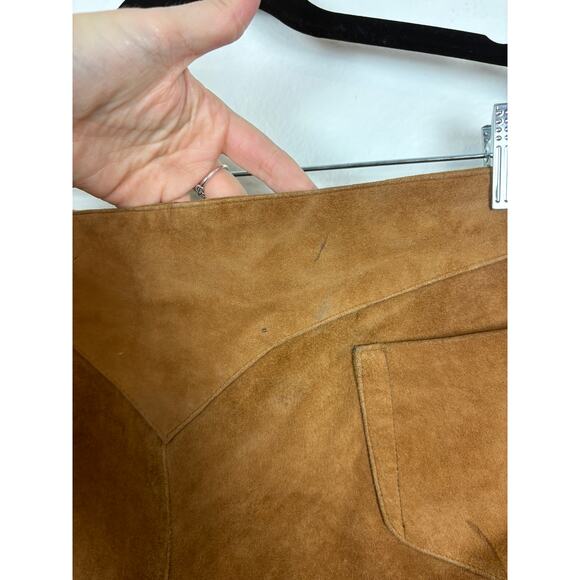 One Teaspoon Suede Leather Morrison Woodstock Festival Fringe Bolo Tie Shorts 12 - Picture 5 of 8